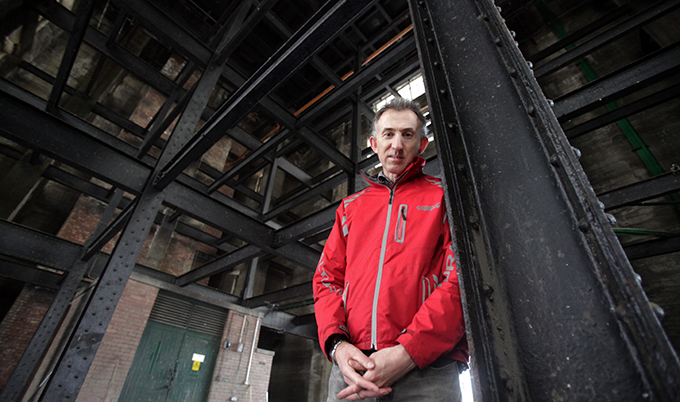 Dr Martin Beattie inside the Tyne Bridge's North tower